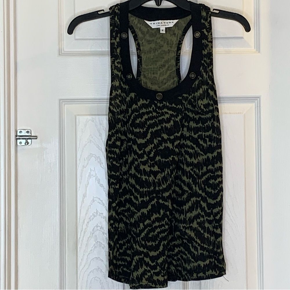 Trina Turk Animal Print Tank Racerback Size XS